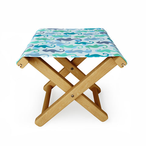 Lisa Argyropoulos Seahorses And Bubbles Folding Stool