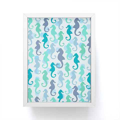 Lisa Argyropoulos Seahorses And Bubbles Framed Mini Art Print