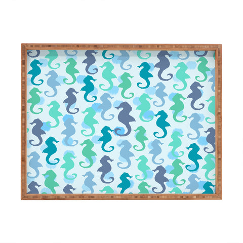 Lisa Argyropoulos Seahorses And Bubbles Rectangular Tray