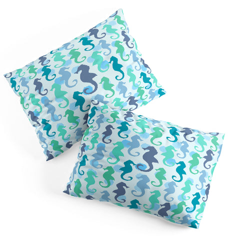 Lisa Argyropoulos Seahorses And Bubbles Pillow Shams