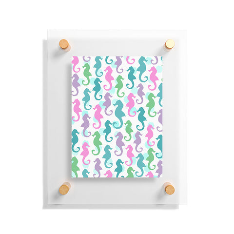 Lisa Argyropoulos Seahorses and Bubbles Spring Floating Acrylic Print