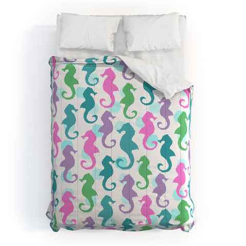 Lisa Argyropoulos Seahorses and Bubbles Spring Comforter