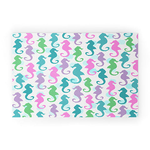Lisa Argyropoulos Seahorses and Bubbles Spring Welcome Mat