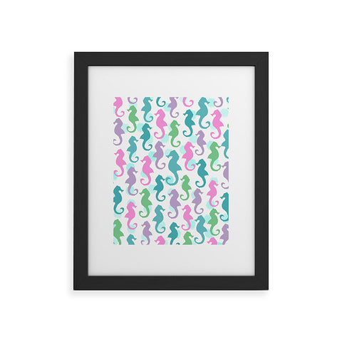 Lisa Argyropoulos Seahorses and Bubbles Spring Framed Art Print