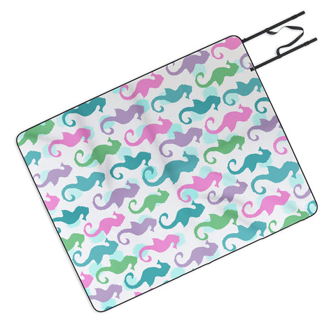 Lisa Argyropoulos Seahorses and Bubbles Spring Picnic Blanket