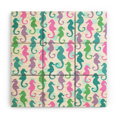 Lisa Argyropoulos Seahorses and Bubbles Spring Wood Wall Mural