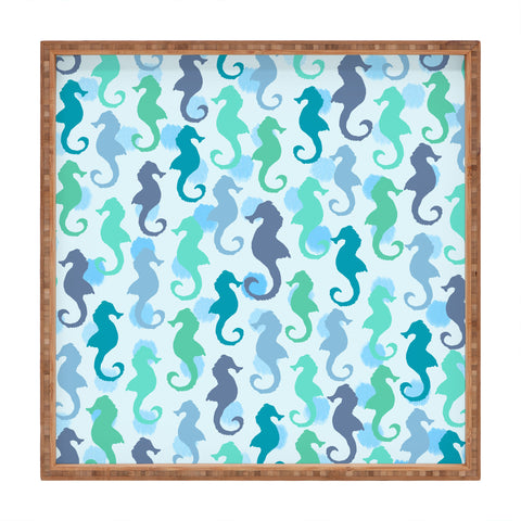 Lisa Argyropoulos Seahorses And Bubbles Square Tray