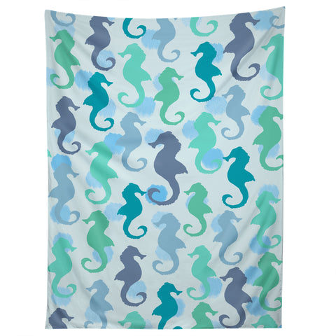 Lisa Argyropoulos Seahorses And Bubbles Tapestry