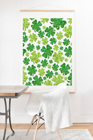 Lisa Argyropoulos Shimmering Shamrocks Art Print And Hanger