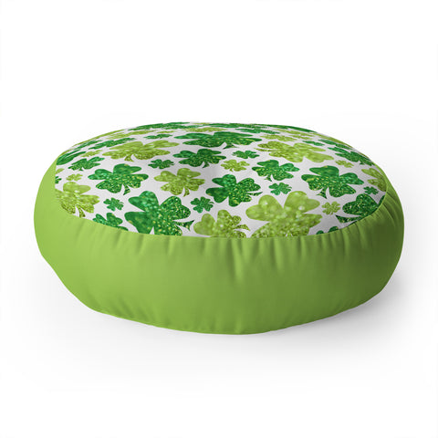 Lisa Argyropoulos Shimmering Shamrocks Floor Pillow Round