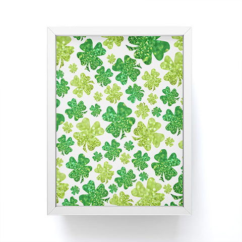 Lisa Argyropoulos Shimmering Shamrocks Framed Mini Art Print
