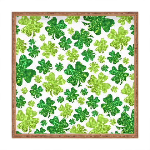 Lisa Argyropoulos Shimmering Shamrocks Square Tray
