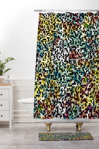 Lisa Argyropoulos Shuffle Shower Curtain And Mat
