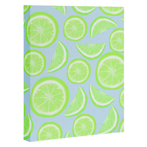 Lisa Argyropoulos Simply Lime Blue Art Canvas