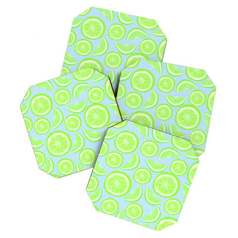 Lisa Argyropoulos Simply Lime Blue Coaster Set