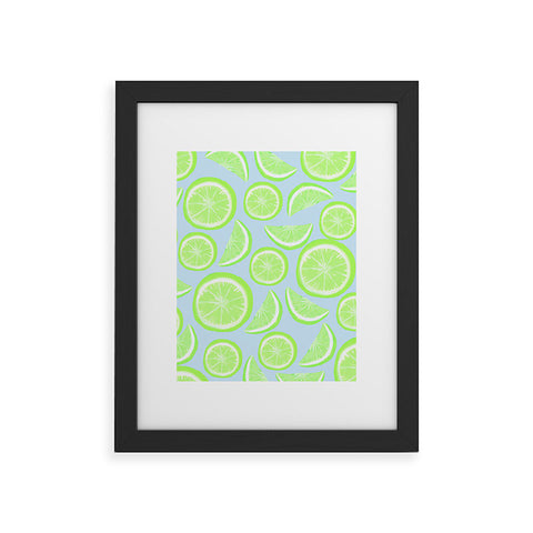 Lisa Argyropoulos Simply Lime Blue Framed Art Print