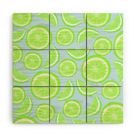 Lisa Argyropoulos Simply Lime Blue Wood Wall Mural