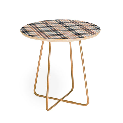 Lisa Argyropoulos Smokey Cabin Plaid Round Side Table
