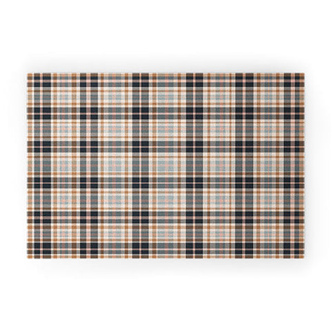 Lisa Argyropoulos Smokey Cabin Plaid Welcome Mat