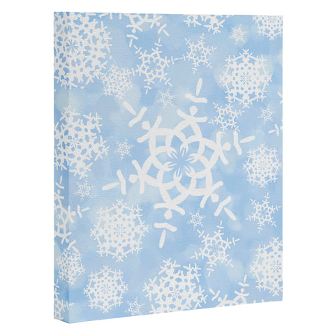 Lisa Argyropoulos Snow Flurries in Blue Art Canvas