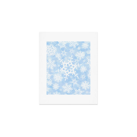 Lisa Argyropoulos Snow Flurries in Blue Art Print