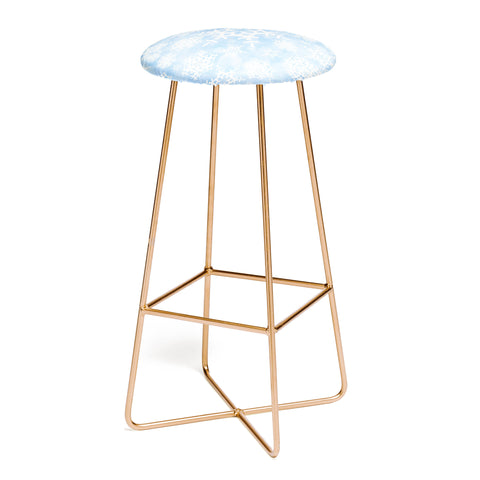 Lisa Argyropoulos Snow Flurries in Blue Bar Stool