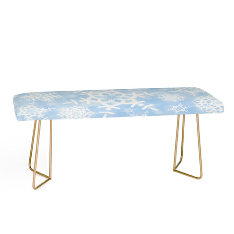 Lisa Argyropoulos Snow Flurries in Blue Bench