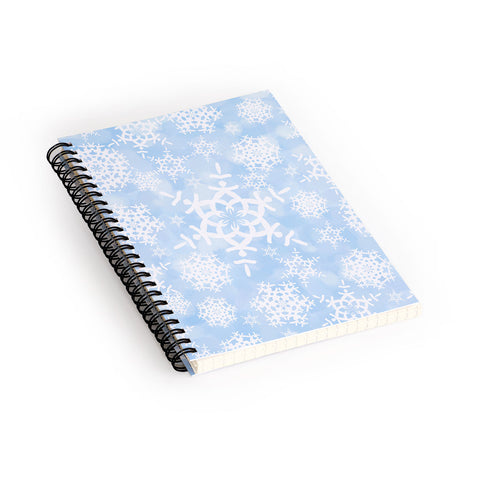 Lisa Argyropoulos Snow Flurries in Blue Spiral Notebook