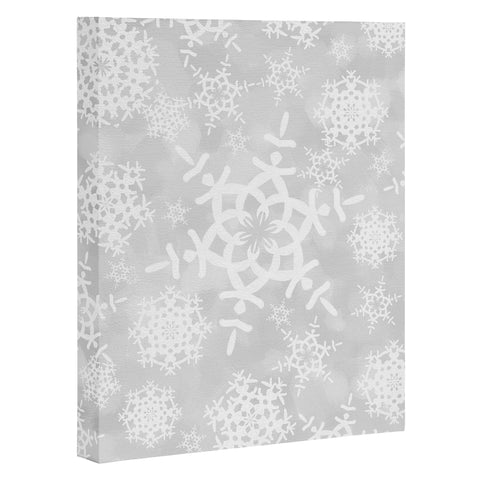 Lisa Argyropoulos Snow Flurries in Gray Art Canvas