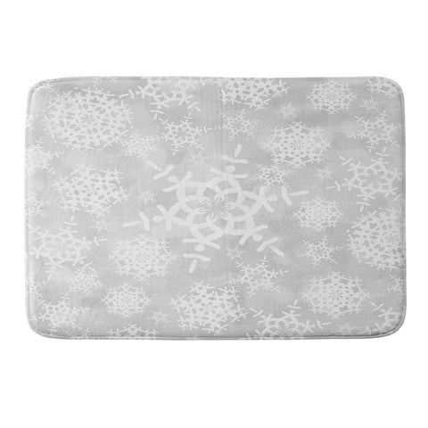 Lisa Argyropoulos Snow Flurries in Gray Memory Foam Bath Mat