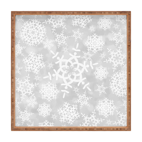 Lisa Argyropoulos Snow Flurries in Gray Square Tray