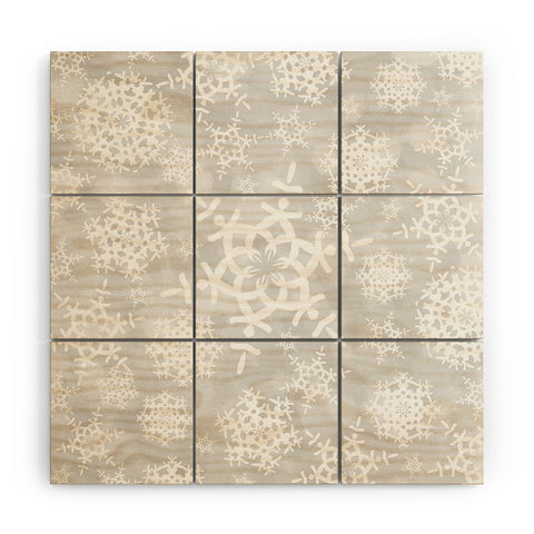 Lisa Argyropoulos Snow Flurries in Gray Wood Wall Mural