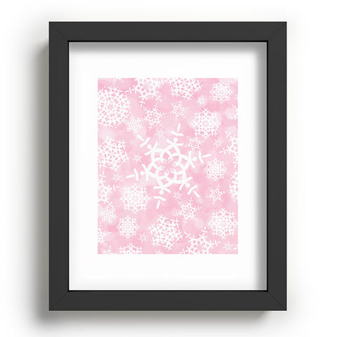 Lisa Argyropoulos Snow Flurries in Pink Recessed Framing Rectangle