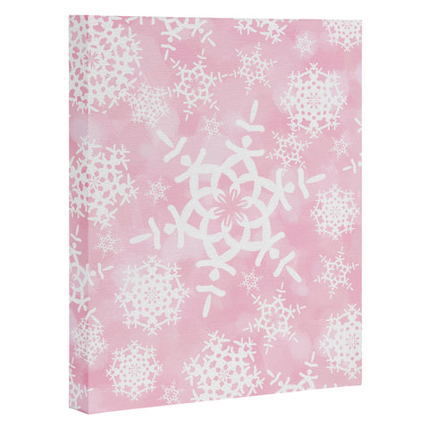 Lisa Argyropoulos Snow Flurries in Pink Art Canvas