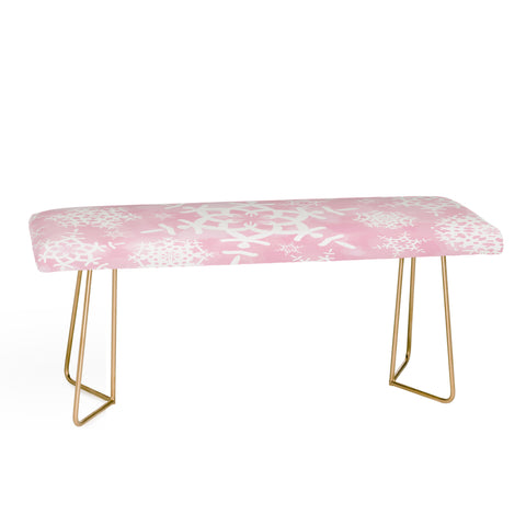Lisa Argyropoulos Snow Flurries in Pink Bench