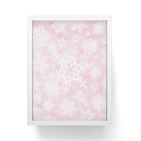 Lisa Argyropoulos Snow Flurries in Pink Framed Mini Art Print
