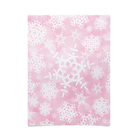 Lisa Argyropoulos Snow Flurries in Pink Poster