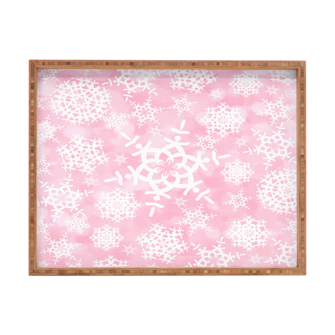Lisa Argyropoulos Snow Flurries in Pink Rectangular Tray