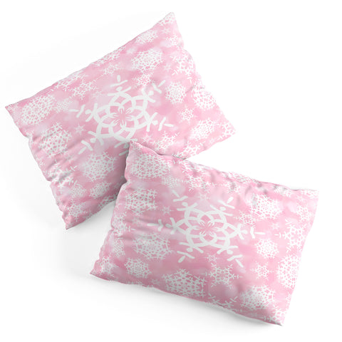 Lisa Argyropoulos Snow Flurries in Pink Pillow Shams
