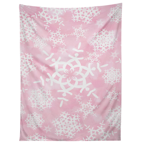 Lisa Argyropoulos Snow Flurries in Pink Tapestry