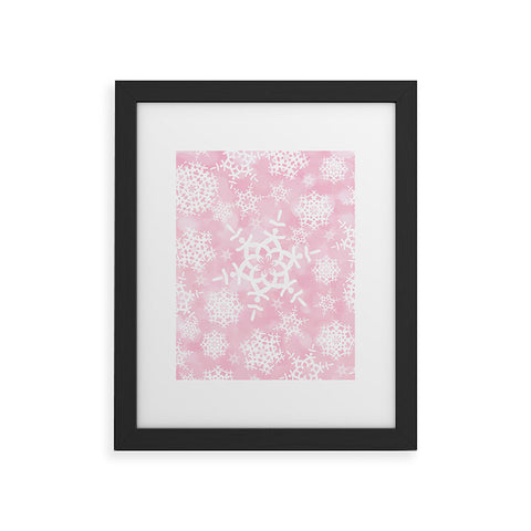 Lisa Argyropoulos Snow Flurries in Pink Framed Art Print