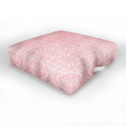 Lisa Argyropoulos Soft Blush Melt Pattern Outdoor Floor Cushion