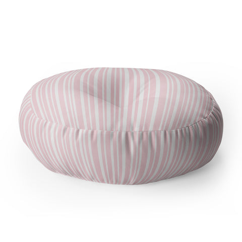 Lisa Argyropoulos Soft Blush Stripes Floor Pillow Round