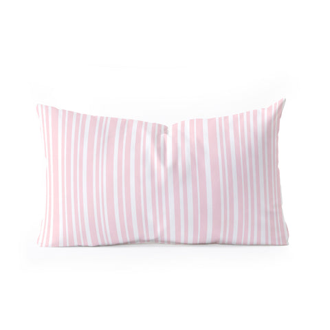 Lisa Argyropoulos Soft Blush Stripes Oblong Throw Pillow
