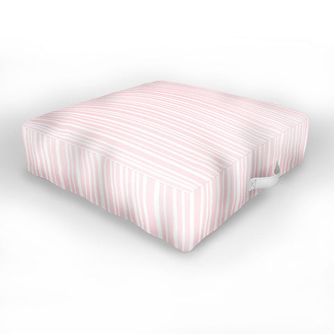 Lisa Argyropoulos Soft Blush Stripes Outdoor Floor Cushion