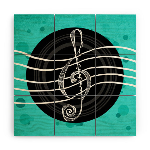 Lisa Argyropoulos Solo Aquatic Blues Wood Wall Mural