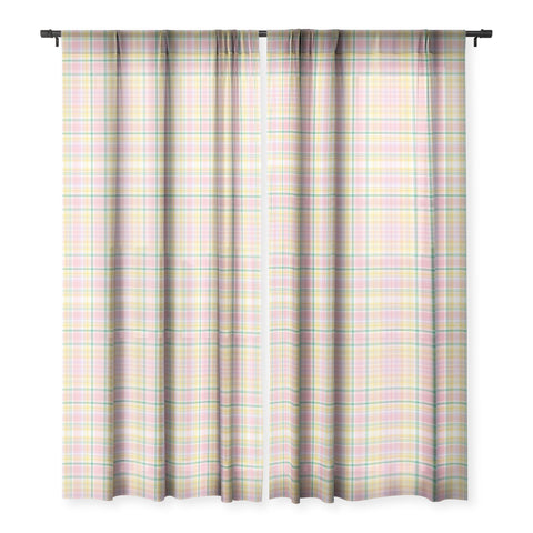 Lisa Argyropoulos Spring Days Plaid Sheer Window Curtain