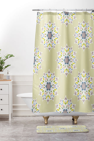 Lisa Argyropoulos Spring Mandalas Shower Curtain And Mat