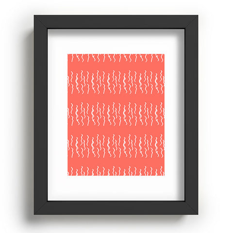 Lisa Argyropoulos Squiggle Coral Recessed Framing Rectangle