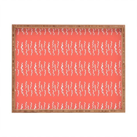 Lisa Argyropoulos Squiggle Coral Rectangular Tray